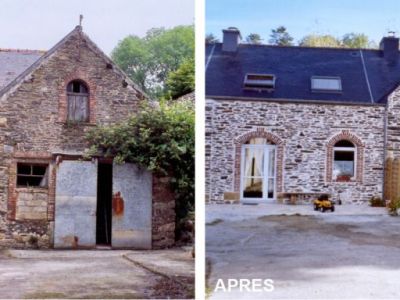 Rénovation d'un corps de ferme dans le Finisère.