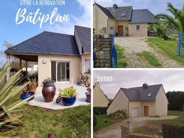 🏠 Nouvelle extension à Porspoder ! 🌊 

Nous sommes ravis de vous présenter un de nos derniers projets : une extension sur le pignon d'une maison, conçue pour...